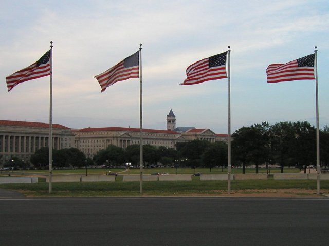 Four American Flags